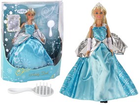 Lean Toys Bábika Anlily – Princezná v modrých šatách
