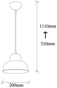 Závesné svietidlo v zlatej farbe s kovovým tienidlom ø 20 cm Berceste – Opviq lights