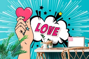 Samolepiaca tapeta s pop art dizajnom - LOVE