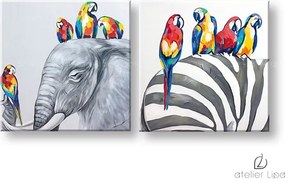 Autorská reprodukcia na plátne ZVIERATÁ XOBDA037E2