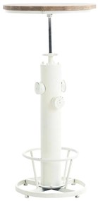 Kovový barový stôl Ruhr v industriálnom štýle - Biela antik