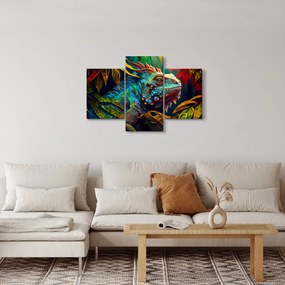 Obraz - Farebný leguán (90x60 cm)