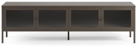 Sivý kovový TV stolík 160x50x35 cm Layna – Marckeric