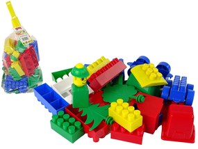 Lean Toys Farebný balík stavebnice – 40 prvkov
