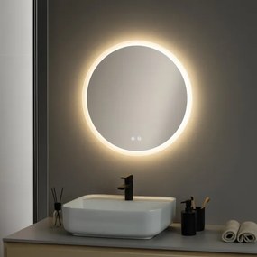 Brilagi - LED stmievateľné vyhrievané zrkadlo s podsvietením CLARA ECO LED/12W/230V priemer 60 cm IP44