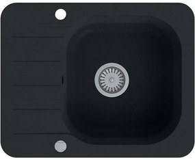 Granitový drez 1K 595x475 čierna