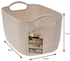 Úložný kôš Beige3, 19x17x30 cm