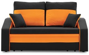 Rozkladacia pohovka HEWLET PLUS color Čierna + oranžová