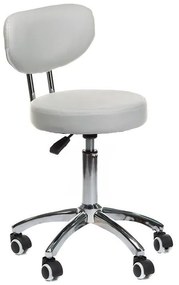 LuxuryForm DESIGN Stolička BERGAMO na strieborné podstave s kolieskami - sivá