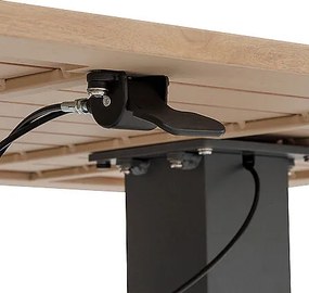 DEOKORK Hliníkový výsuvný stôl LYON 150x80 cm (antracit/medová)