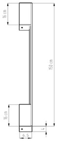 Nástenné LED svietidlo Sappo l, 1x LED 25w, 3000k, b