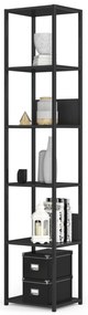 Regál PRAMONI 40x192 cm černý