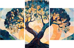 Obraz – Mozaika – slnko a strom II. (90x60 cm)