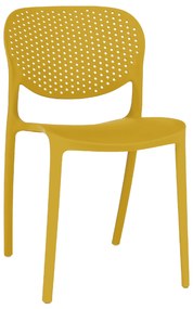 Kondela Stohovateľná stolička, žltá, FEDRA NEW 93191