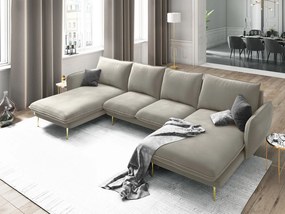 Šesťmiestna zamatová pohovka Panormic Vienna 350 × 170 × 95 cm