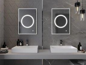 Mexen Koga, LED kúpeľňové zrkadlo s podsvietením 50 x 70 cm, 6000K, ochrana proti zahmlievaniu, 9821-050-070-611-00