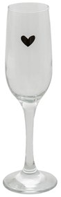 Pohárik na šampanské so srdiečkom Love Birds - Ø 5*23 cm / 200 ml