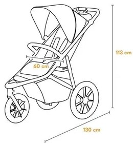 Lionelo - Športový kočík AZURA čierna/šedá