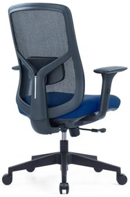 Kancelárska ergonomická stolička PYLON — látka, čierna / viac farieb Modrá Bez podhlavníka