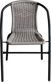 Záhradná stolička BISTRO, šedý ratan