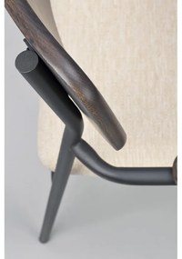 Krémovo-tmavohnedé jedálenské stoličky v súprave 2 ks Maymont – Rowico