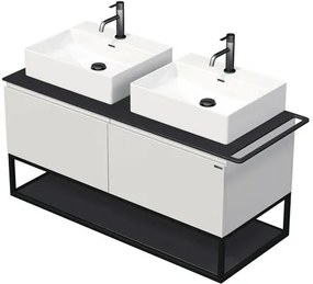 Kúpeľňová skrinka s dvojumývadlom Intedoor TARA 128 cm TA OALU 120D 2Z KDP