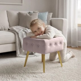 Taburetka QUADRA púdrovo ružová