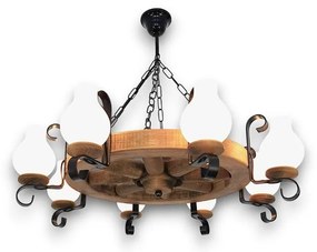 Brilagi - Luster na reťazi ROATA 8xE14/40W/230V buk