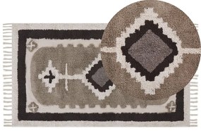 Bavlnený koberec 80 x 150 cm béžová/hnedá GEYVE Beliani