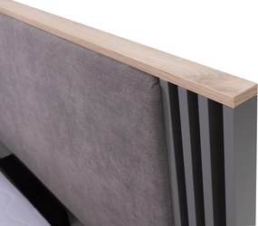 Posteľ s úložným priestorom Almo 160x200 cm, dub estana/antracit