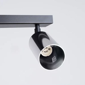 Sollux SL.1372 - Bodové svietidlo WINX 6xGU10/10W/230V čierna/chróm