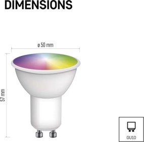 Inteligentná LED žiarovka GoSmart MR16/GU10 4,8W 230V ZigBee RGB stmievateľná