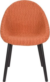 Oranžové čalúnené jedálenské kreslo Fenna – Dutchbone