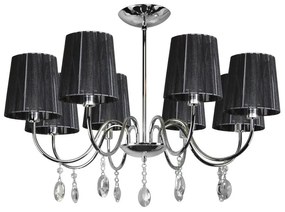 Luster na tyči SORENTO 8xE14/40W/230V čierna