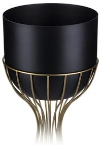 Kovový kvetináč LOFT 68x20 cm zlatá/čierna