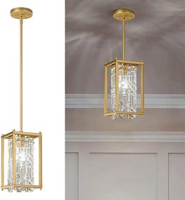 Toolight Toolight, krištáľové stropné svietidlo 1xE27 APP1111-1CP, zlatá lesklá, OSW-04554