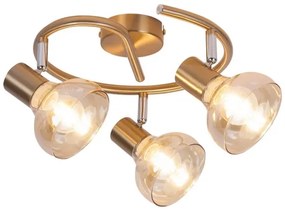 Rabalux 5549 - Bodové svietidlo HOLLY 3xE14/40W/230V zlatá