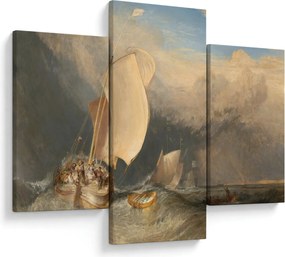Obraz - William Turner, Fishing Boats with Hucksters Bargaining for Fish, reprodukcia (90x60 cm)