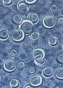 Koberce Breno Metrážny koberec DROPS 74, šíře role 400 cm, modrá, viacfarebná