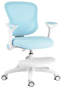 Detská rastúca stolička Neoseat JUNI 007 — látka, prateľný poťah, modrá