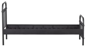 Čierna jednolôžková posteľ s roštom 90x200 cm Moos – WOOOD