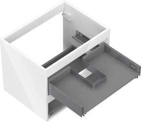 Mexen Box-A, závesná skrinka 60 cm, 2 zásuvky, biela lesklá, 91AX0-0600-470-2-00