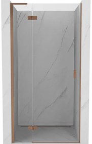 Mexen Mist-H L, 1-krídlové sprchové dvere ľavé 75 cm, číre sklo, medený matný profil, 8A5L-075-000-65-00-L