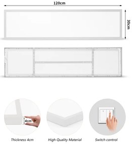 Brilagi - LED kúpeľňové svietidlo FRAME LED/50W/230V 3000/4000/6000K 120x30 IP44