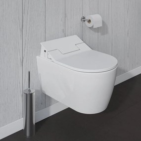 DURAVIT ME by Starck závesné WC Rimless pre SensoWash, s hlbokým splachovaním 370 x 570 mm, biela, s povrchom WonderGliss, 25295900001