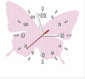 Gario Obraz s hodinami Pásikavý motýlik Rozmery: 40 x 40 cm