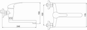Novaservis - Umývadlová drezová batéria 100 mm Titania Iris chróm 92077,0
