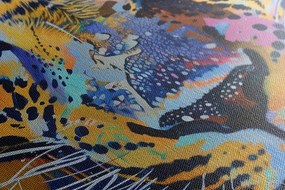 Obraz leopard s imitáciou maľby