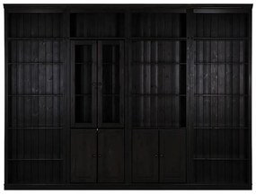 Hnedá knižnica z borovicového dreva 370x223 cm Anita – Støraa