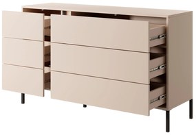 Komoda Danton 6S (béžová). Akcia -19%. Vlastná spoľahlivá doprava až k Vám domov. 1071335
